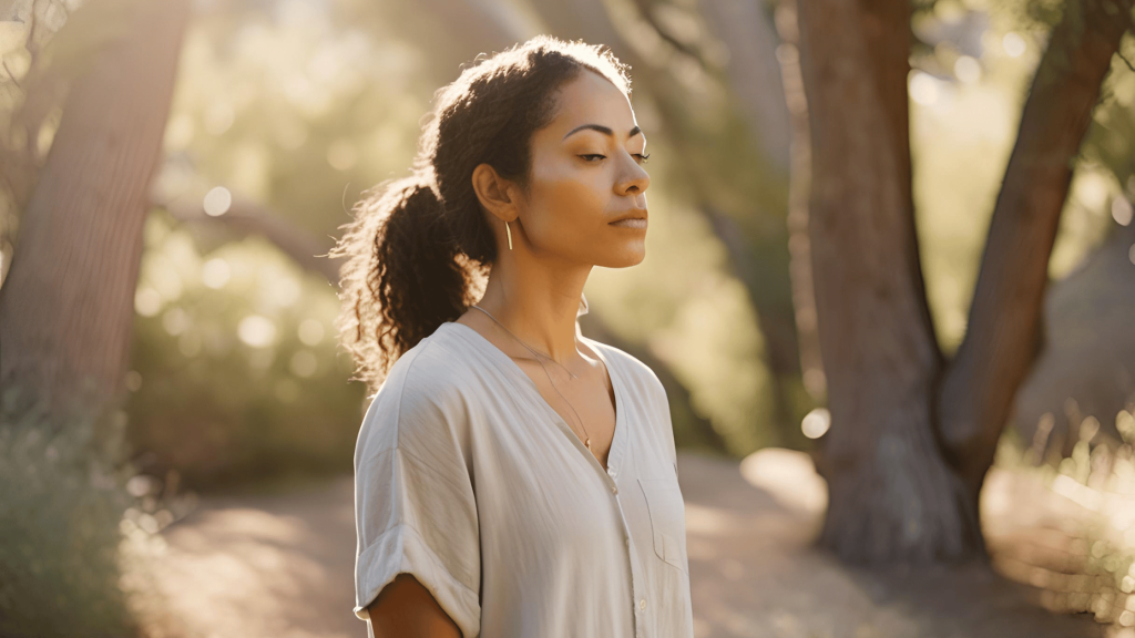 Illustration of a person finding peace and healing while overcoming struggles with a narcissistic ex-partner.