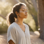 Illustration of a person finding peace and healing while overcoming struggles with a narcissistic ex-partner.