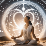 A person meditating under a glowing full moon, surrounded by mystical symbols, representing soul healing and spiritual guidance after divorce.