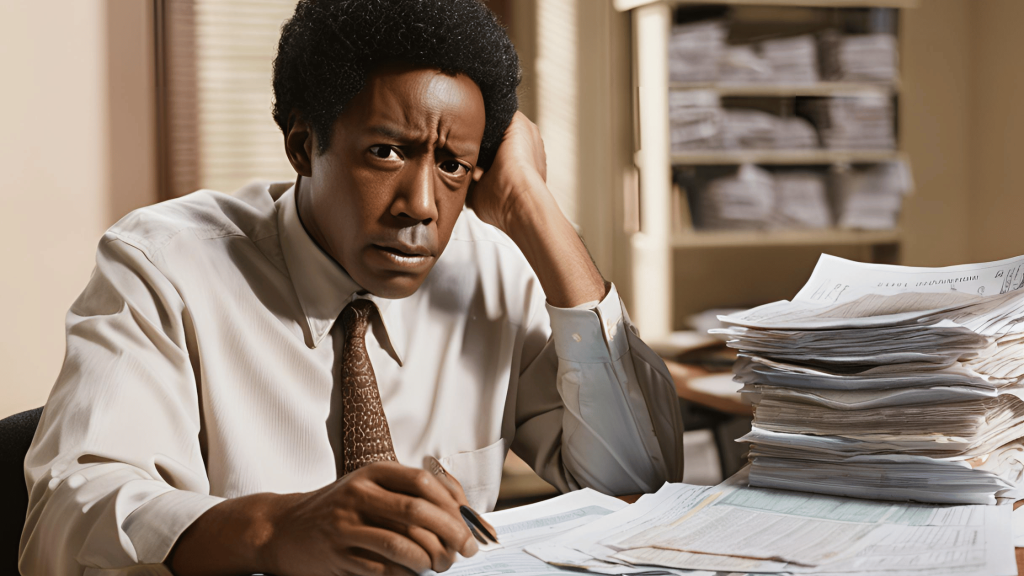 Person reviewing financial documents, symbolizing the search for hidden assets during a divorce.